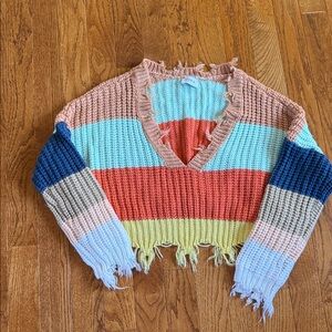 Storia Multicolor V-Neck Sweater